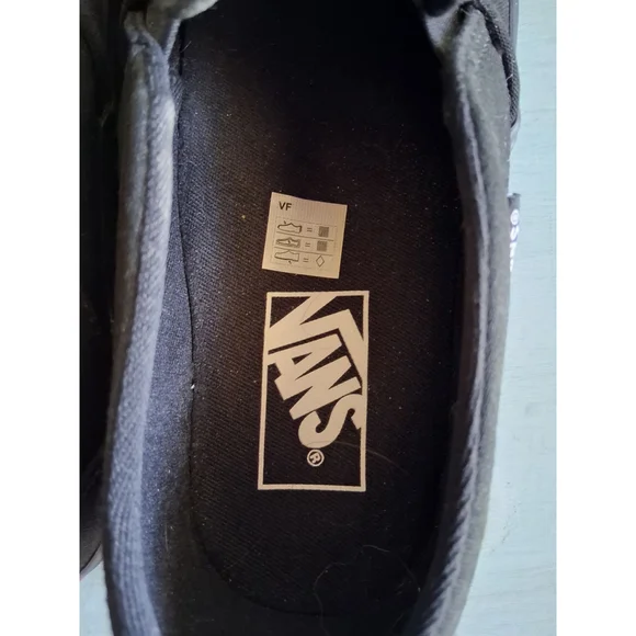 Men's Unisex EUC Vans Slip-On Sneakers Black sz.8 - Picture 8 of 11